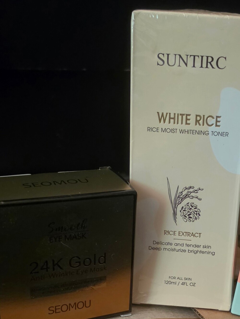 24k Eye Patches and Rice Toner (set)